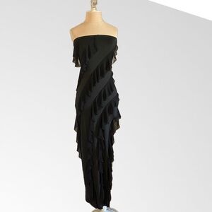 Elegant Black Strapless Dress